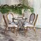 Flash Furniture Lourdes Thonet French Bistro Stacking Chair, White/Gray PE Rattan/Bamboo Print Alum Frame, 4PK 4-SDA-AD642002S-WHGY-NAT-GG - alternate 2